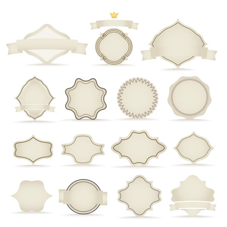 vintage labels template for a textのイラスト素材