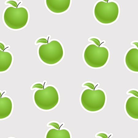 Green apples seamless backgroundのイラスト素材