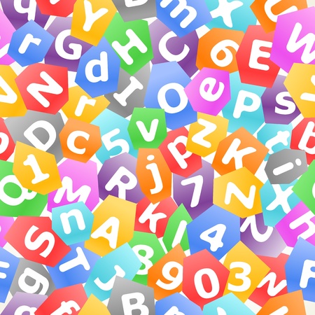 colorful letters seamless backgroundのイラスト素材