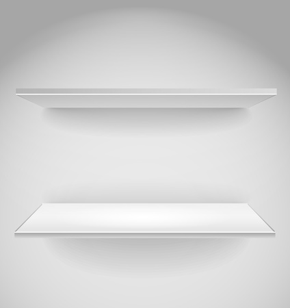 Empty advertising shelf with a spot ligntのイラスト素材