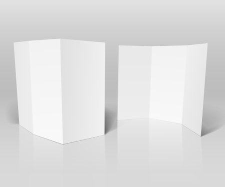 Blank white booklet templateのイラスト素材