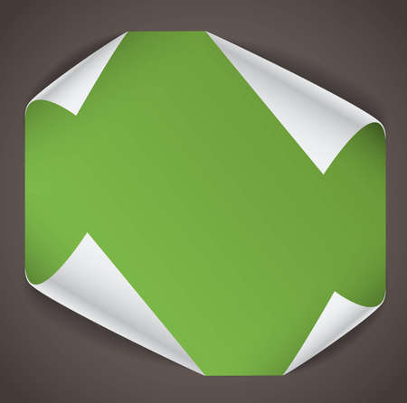 Blank paper sheet with bending cornersのイラスト素材