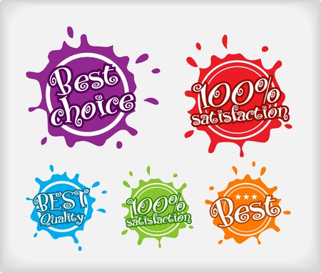 shopping labels  Blot style のイラスト素材