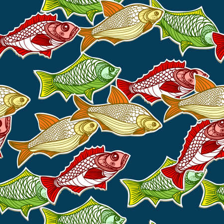 Fish in the seaのイラスト素材