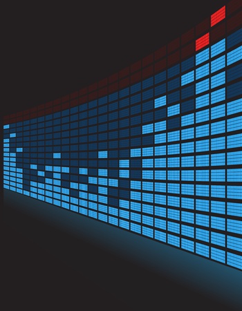 Graphic equalizer in perspectiveのイラスト素材