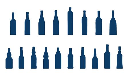 Different bottles collectionのイラスト素材