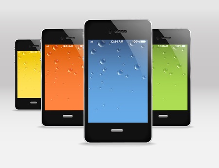 Group of modern mobile gadgetsのイラスト素材