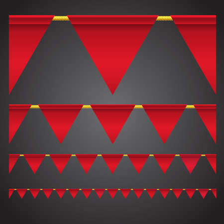 Triangle celebration flags collectionのイラスト素材