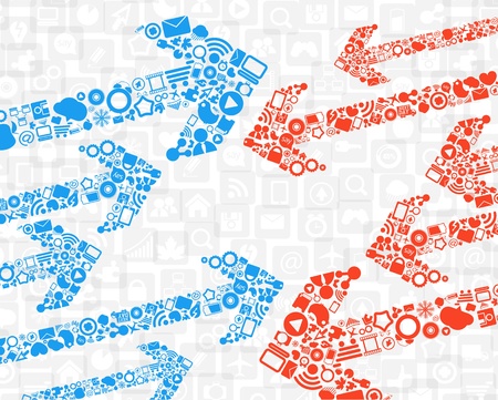 Color media arrows in the wayのイラスト素材