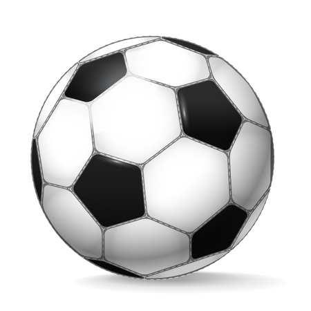 Classic Football ball isolated on white illustrationのイラスト素材