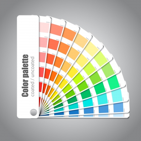 Color palette guide on grey backgroundのイラスト素材