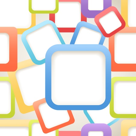 Abstract seamless background of color boxes with blank area for any contentのイラスト素材
