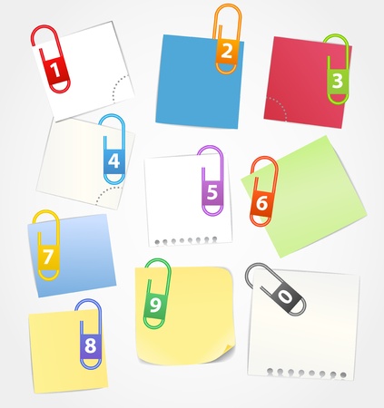 Color paper sheets clip-artのイラスト素材