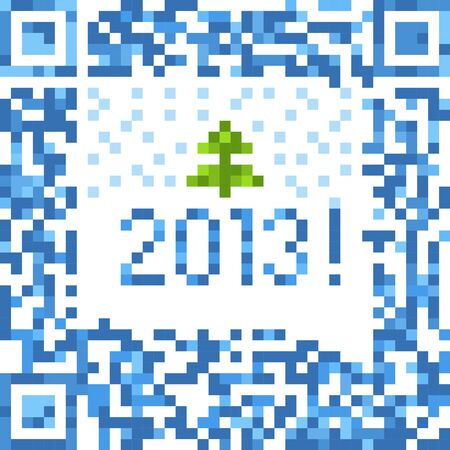 Abstract christmas background of qr-code のイラスト素材