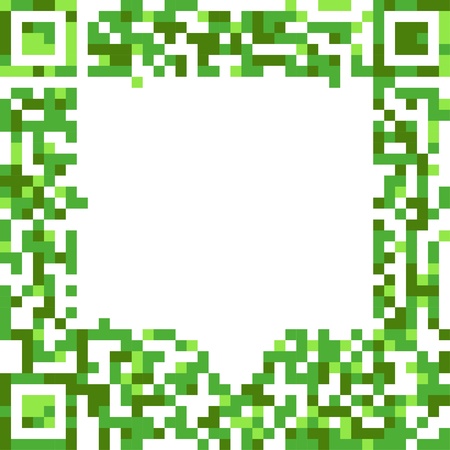 Abstract speech cloud of qr-code のイラスト素材
