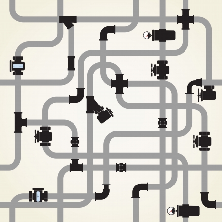 Seamless background of water pipelineのイラスト素材