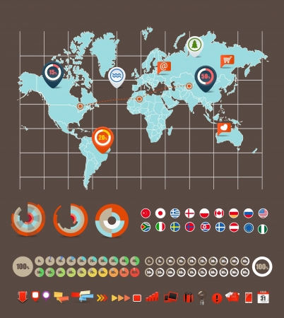 Infographic elements vector collectionのイラスト素材