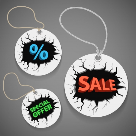 Discount shopping tags setのイラスト素材