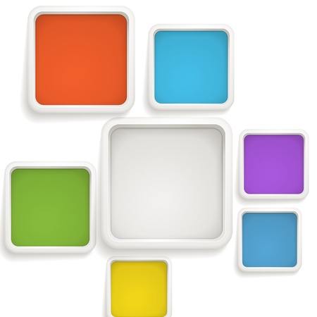 Abstract background of color boxes. Template for a textのイラスト素材