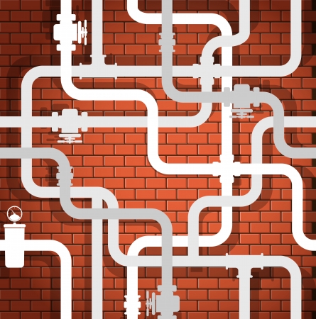 Background of break wall and water pipelineのイラスト素材
