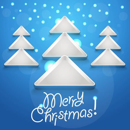 Abstract Christmas tree glowing snowflakesのイラスト素材