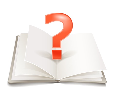 Open paper book template isolated on whiteのイラスト素材