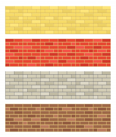 Different color brick textures collectionのイラスト素材