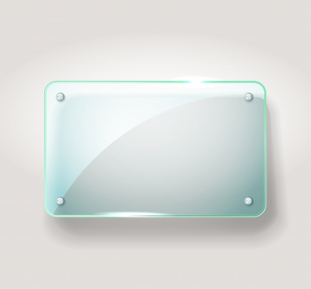Glass advertising board  Template for a textのイラスト素材