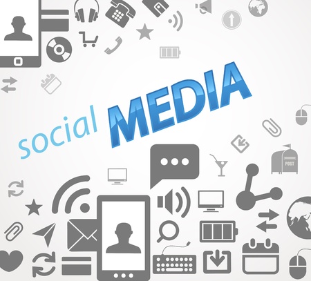 Social media abstract iconsのイラスト素材