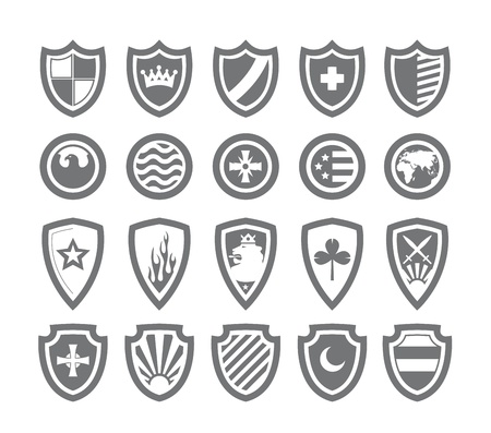 Abstract victorian arms on shieldsのイラスト素材