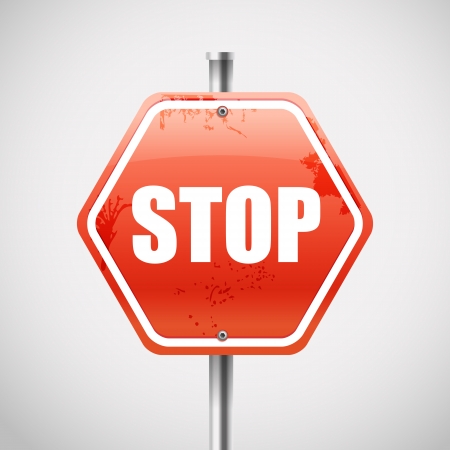 Stop road signのイラスト素材