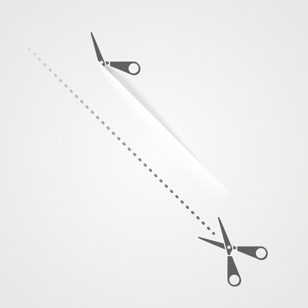 Cutting scissors templateのイラスト素材