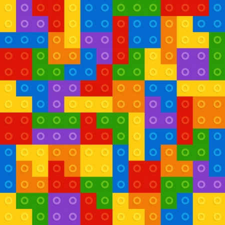 Color constructor blocks seamless patternのイラスト素材
