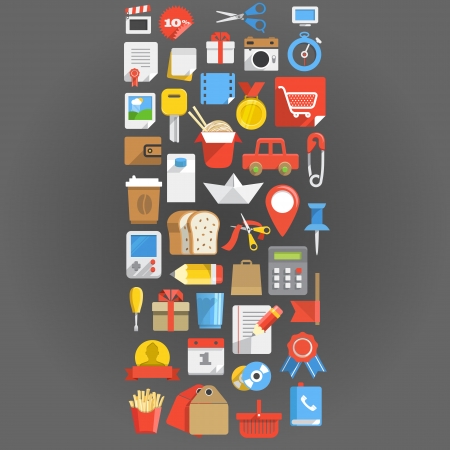 Color interface icons backgroundのイラスト素材