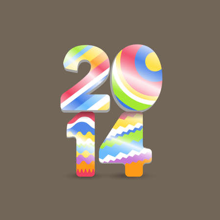 
Colorful Happy New Year greeting cardのイラスト素材