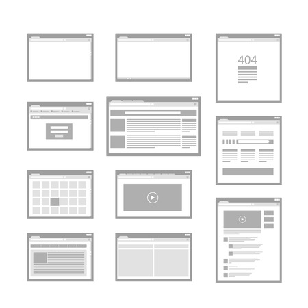 web site page templates collectionのイラスト素材