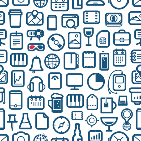interface icons seamless backgroundのイラスト素材
