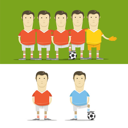 Soccer team clip-artのイラスト素材