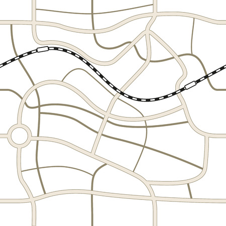 Abstract city map illustrationのイラスト素材