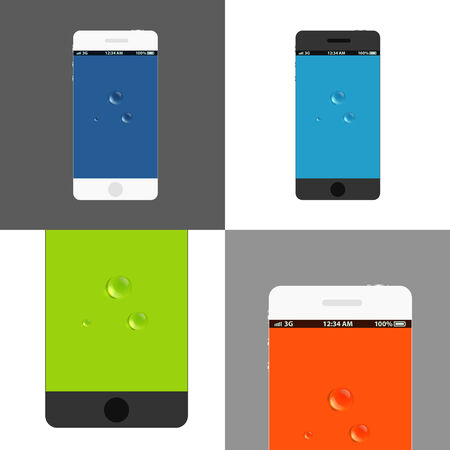 Modern phones collectionのイラスト素材
