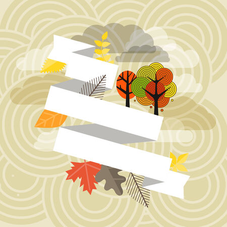 Autumn is coming. Illustration conceptのイラスト素材