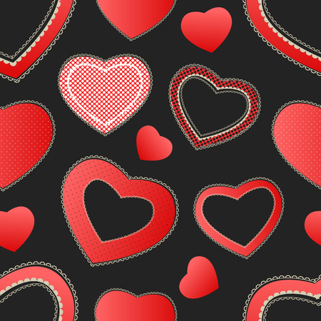 Valentine hearts seamless patternのイラスト素材