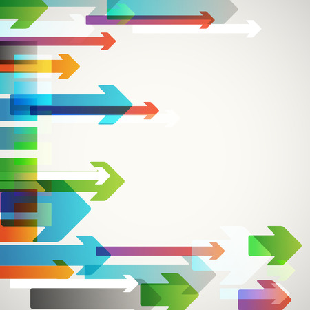 Abstract vector background of different color arrows. Design conceptのイラスト素材