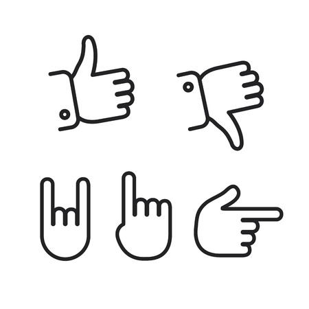 Approval lineart icons collection. Illustrationのイラスト素材
