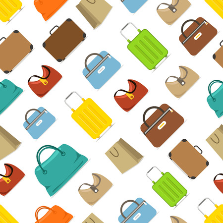 Color travel bags seamless patternのイラスト素材