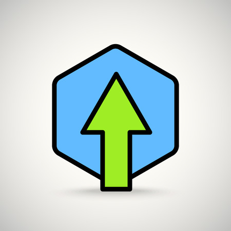Green arrow sign. Appication or web interface iconのイラスト素材
