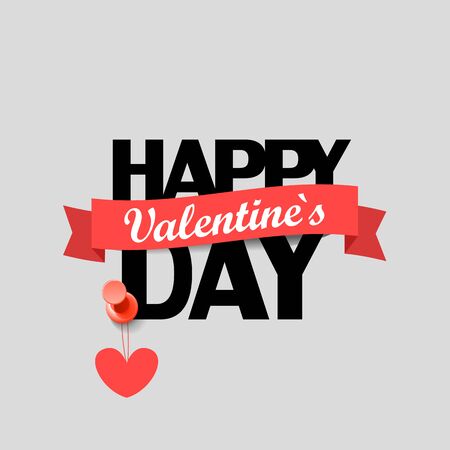 Happy valentines day greeting card. Vector illustrationのイラスト素材