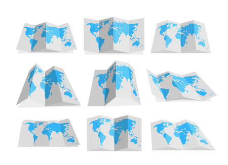 World map collection. Design elementsのイラスト素材