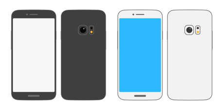 Abstract style modern smartphones. Vector mockupのイラスト素材