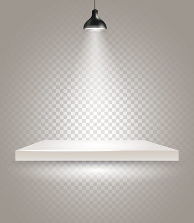 Bright stage with the lamp. Transparent backgroundのイラスト素材